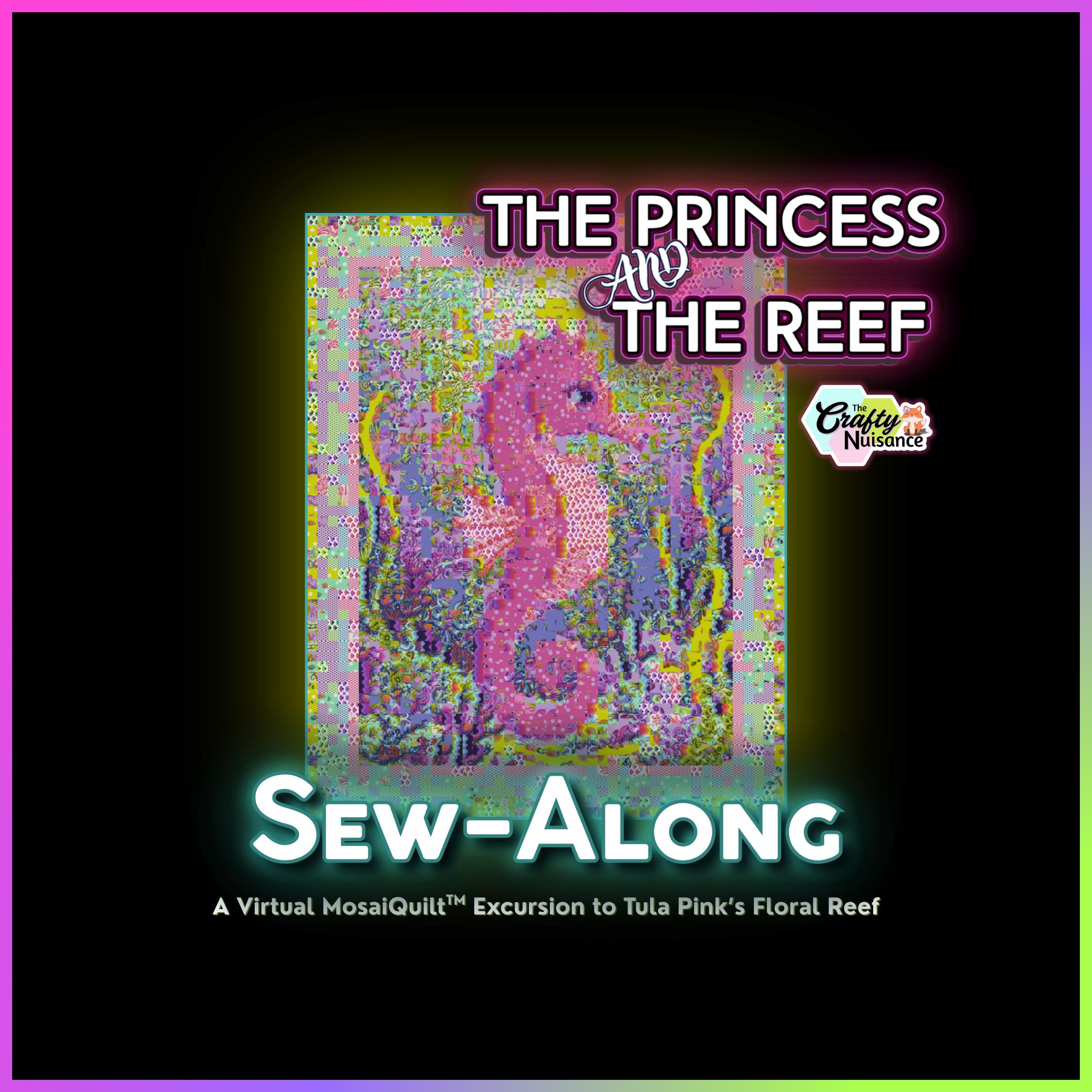 A Virtual MosaiQuilt™ Excursion to Tula Pink's Floral Reef